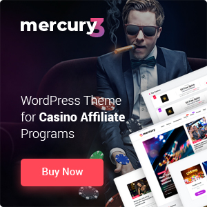 Mercury – Gambling Casino Affiliate WordPress Theme.